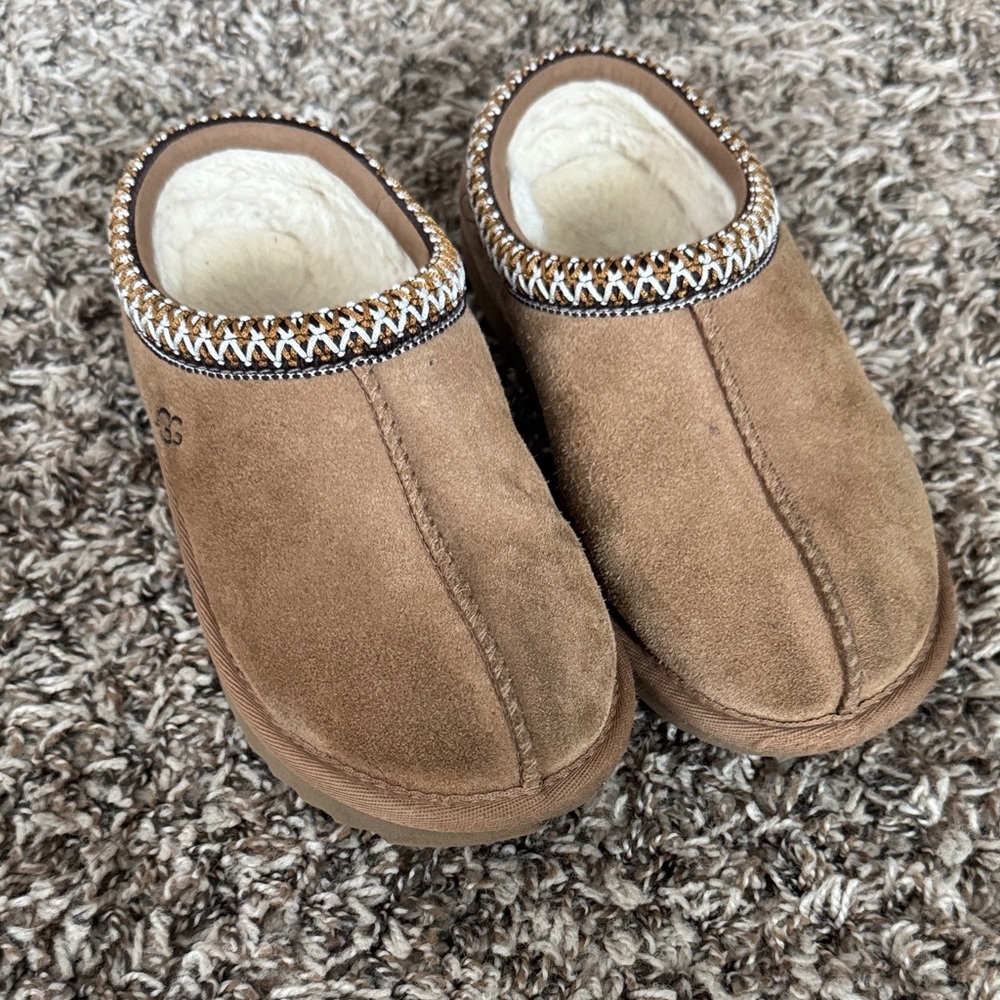 UGG Tan Suede Slip-On Shoes
